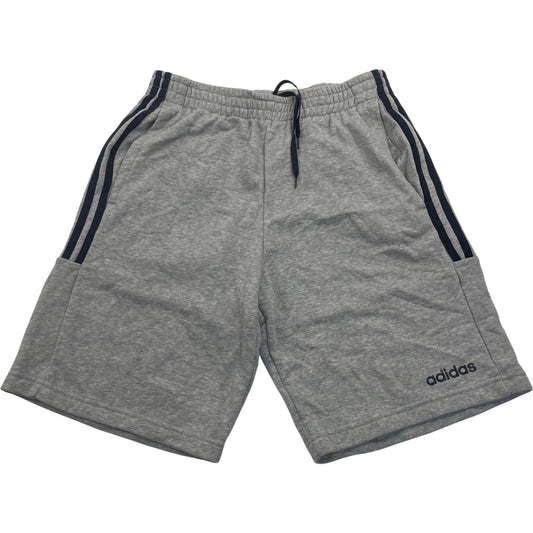 Adidas Activewear Shorts 3-Stripes Elastic Waist Grey Mens Small