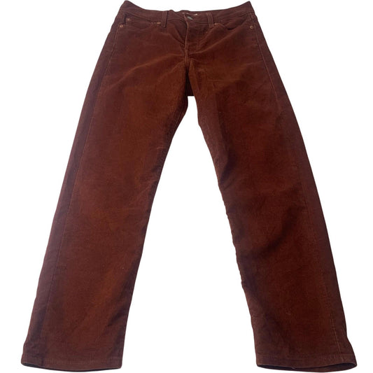 Levi's Wedgie Straight Corduroy Trousers Retro Brown Womens Size 28