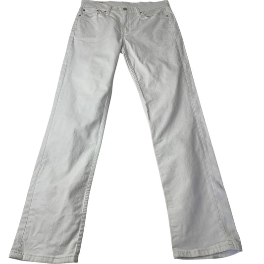Levi's 514 Jeans Straight Leg White Denim Women W30 L32