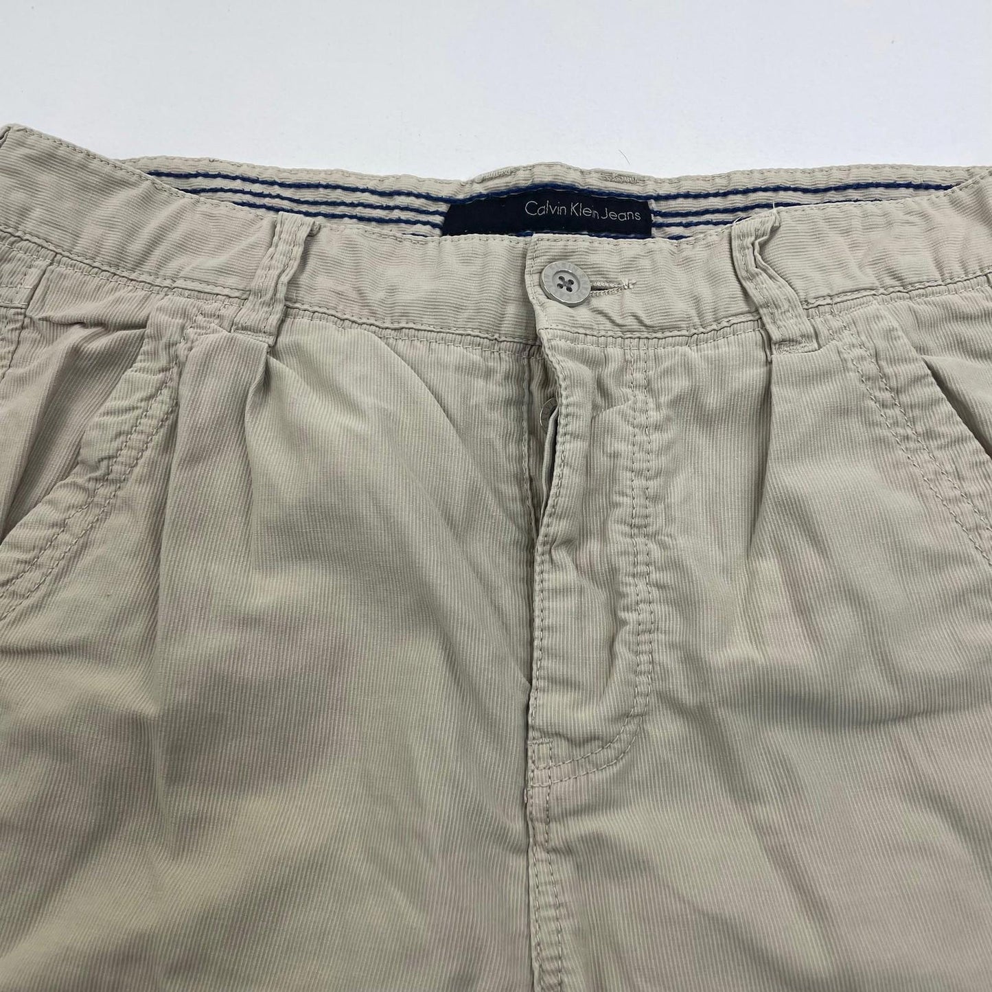 Calvin Klein Jeans Chino Shorts Casual Beige Mens W28