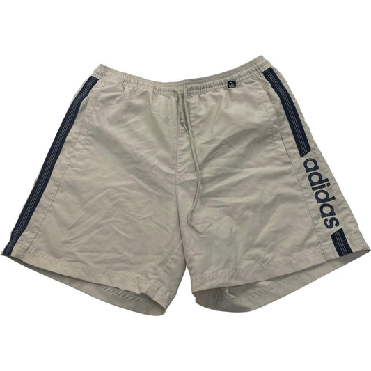 Adidas Swim Shorts Beige Elastic Waist Logo Detail Mens UK 30 / S