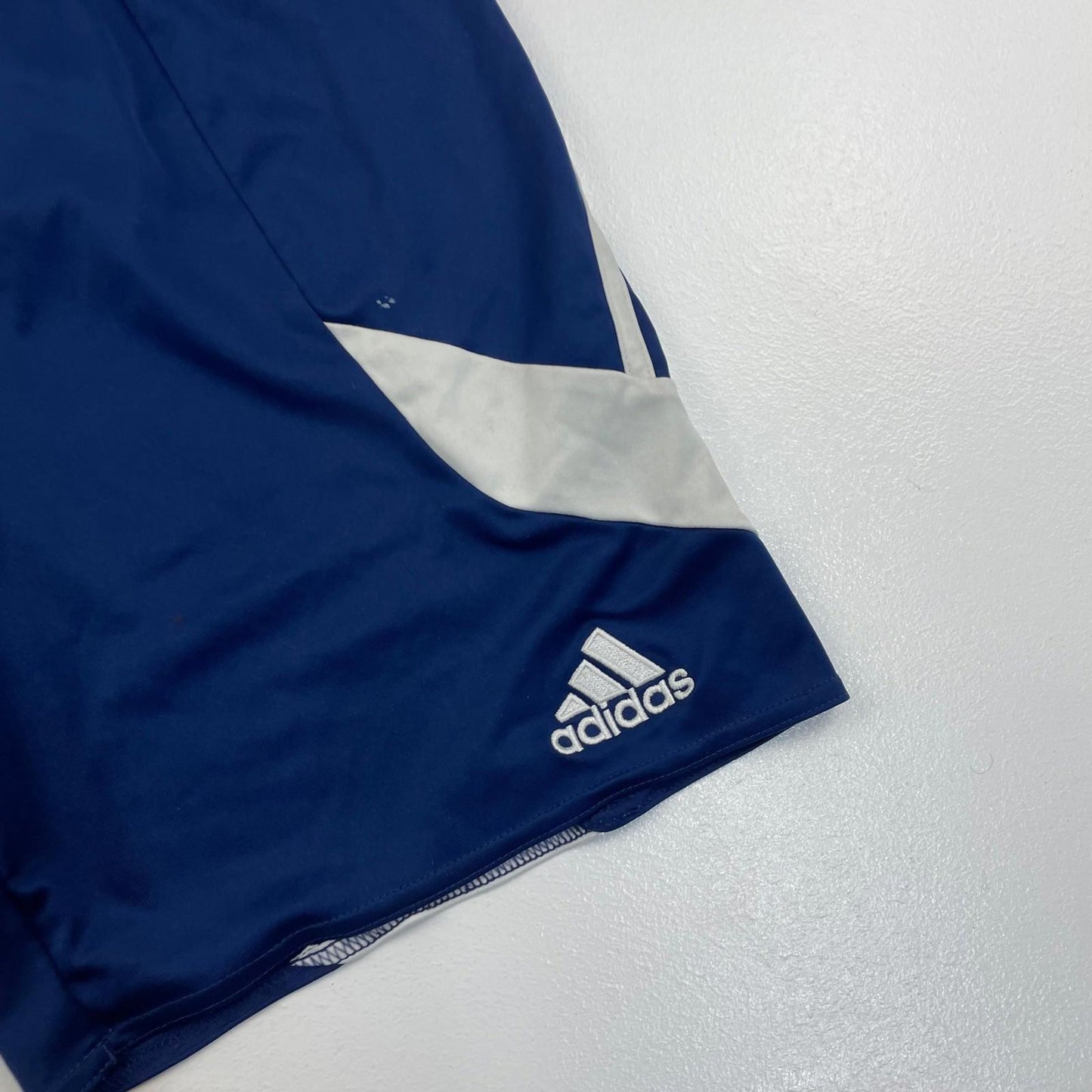 ADIDAS Activewear Shorts Athletic Blue White Stripe Drawstring Mens S