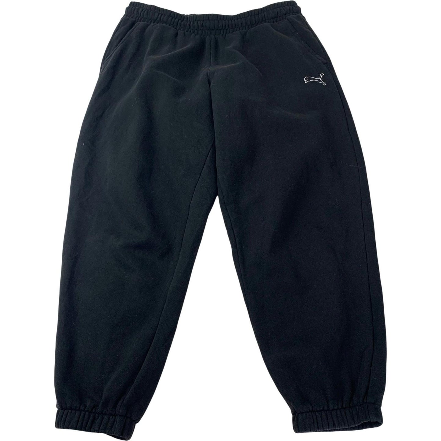 PUMA Activewear Jogger Sweatpants Elastic Waist Black Mens Large L