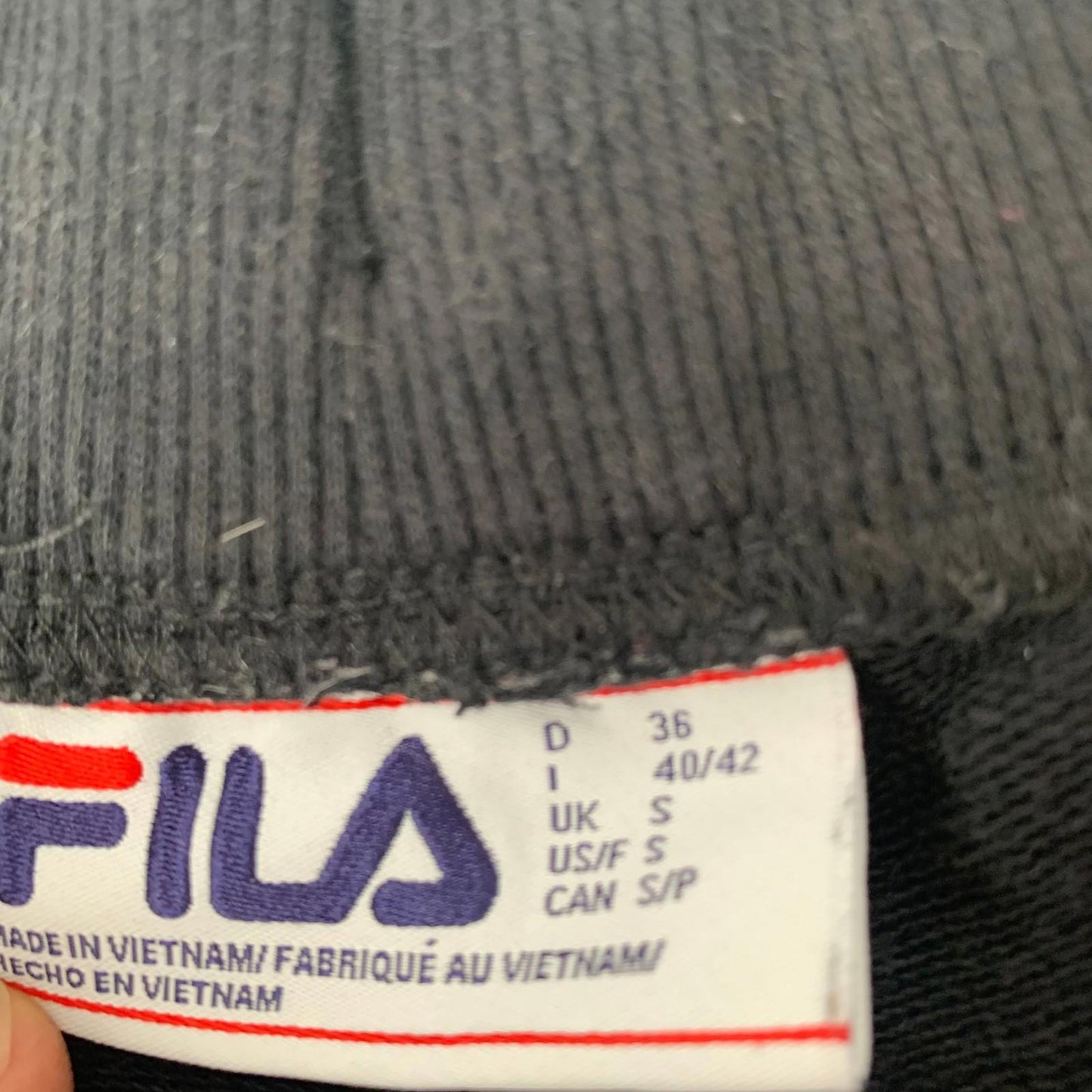 FILA Joggers Sweatpants Black Casual Relaxed Fit Drawstring Women S