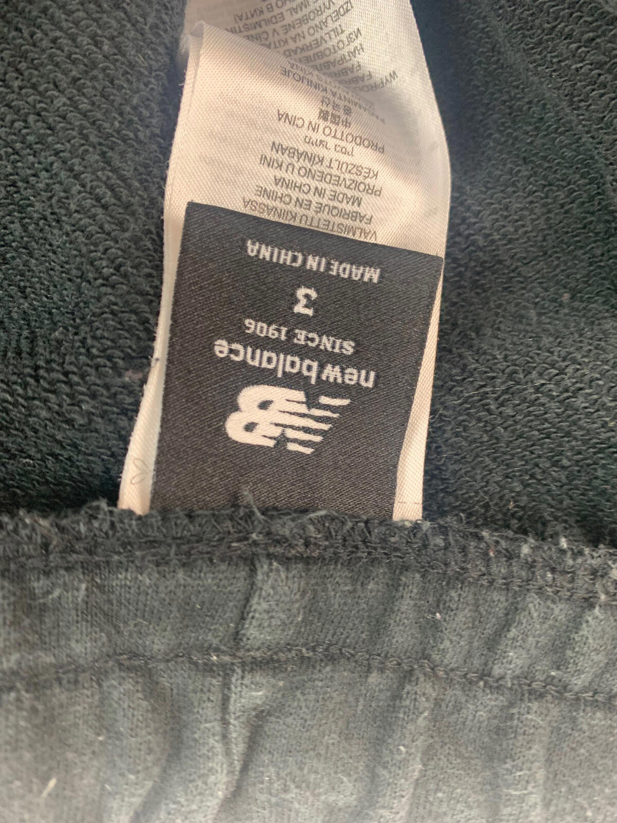 Mens NEW BALANCE Jogging Bottoms / Black / Size 3 / Medium / Joggers