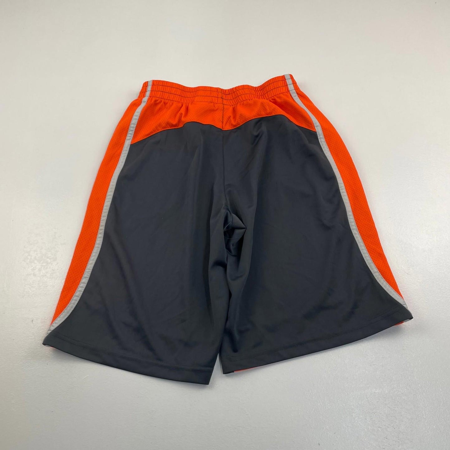 PUMA Active Shorts Mesh Panel Athletic Grey Orange Boys XL