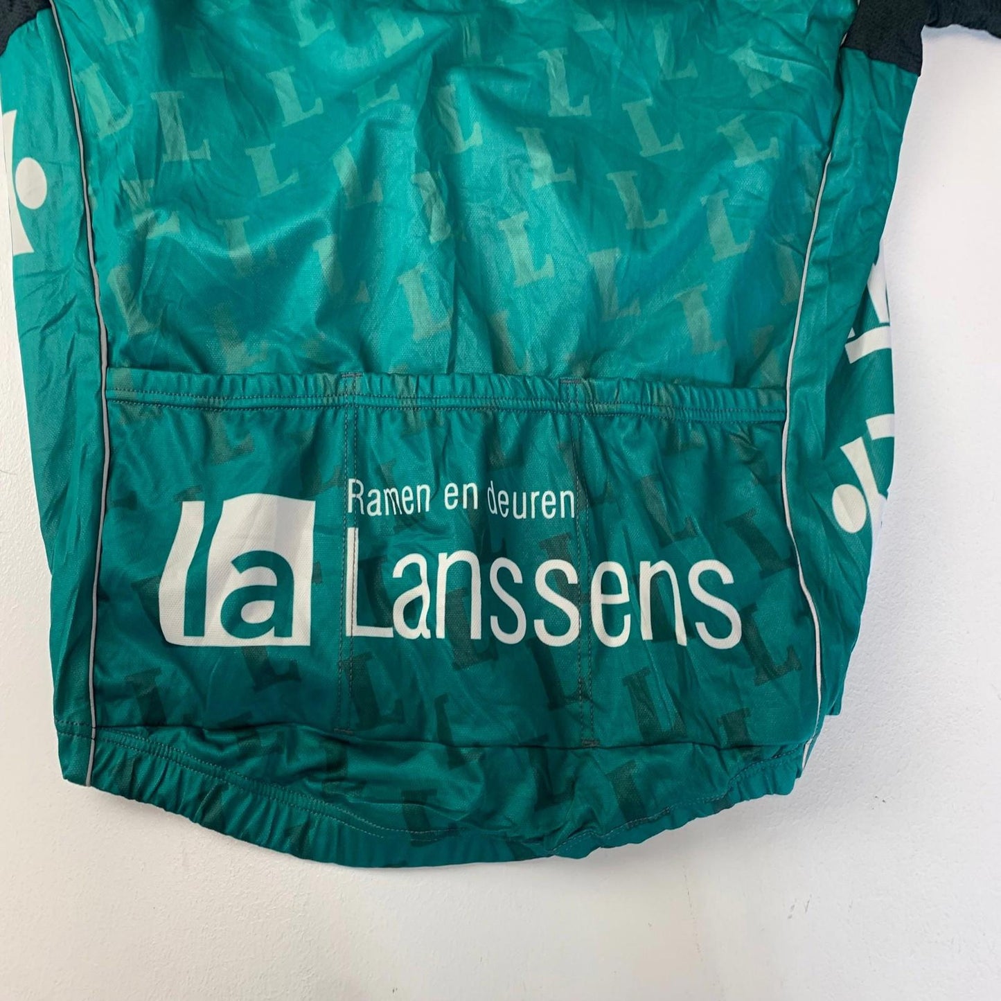 Geest Cycling Jacket Full Zip Sponsor Logos Green Unisex Adults L