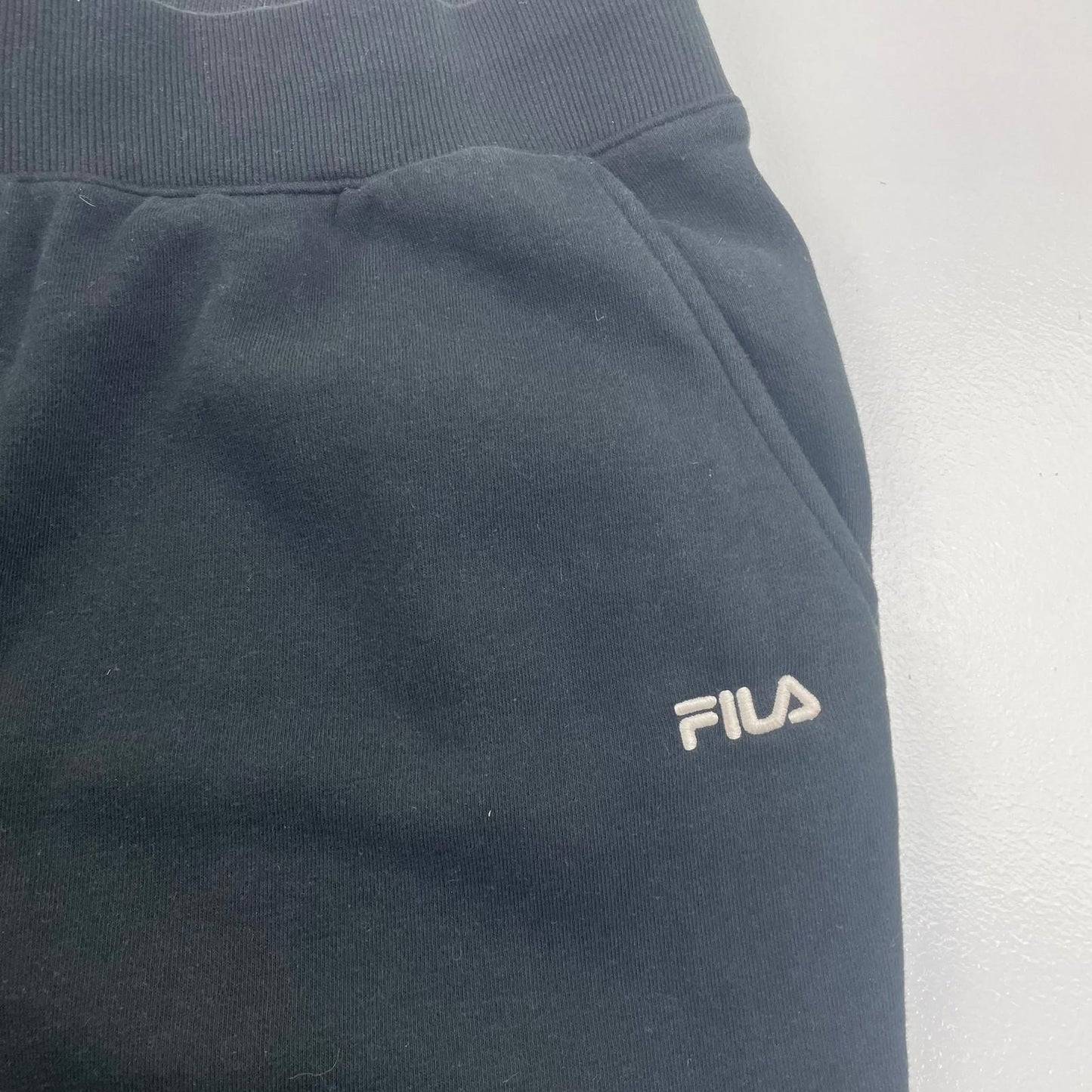 FILA Sweatpants Elastic Waist Joggers Black Women XL