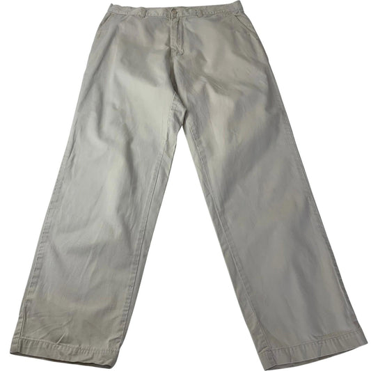 DKNY Chino Straight Leg Trousers Beige Casual Mens 34W 32L