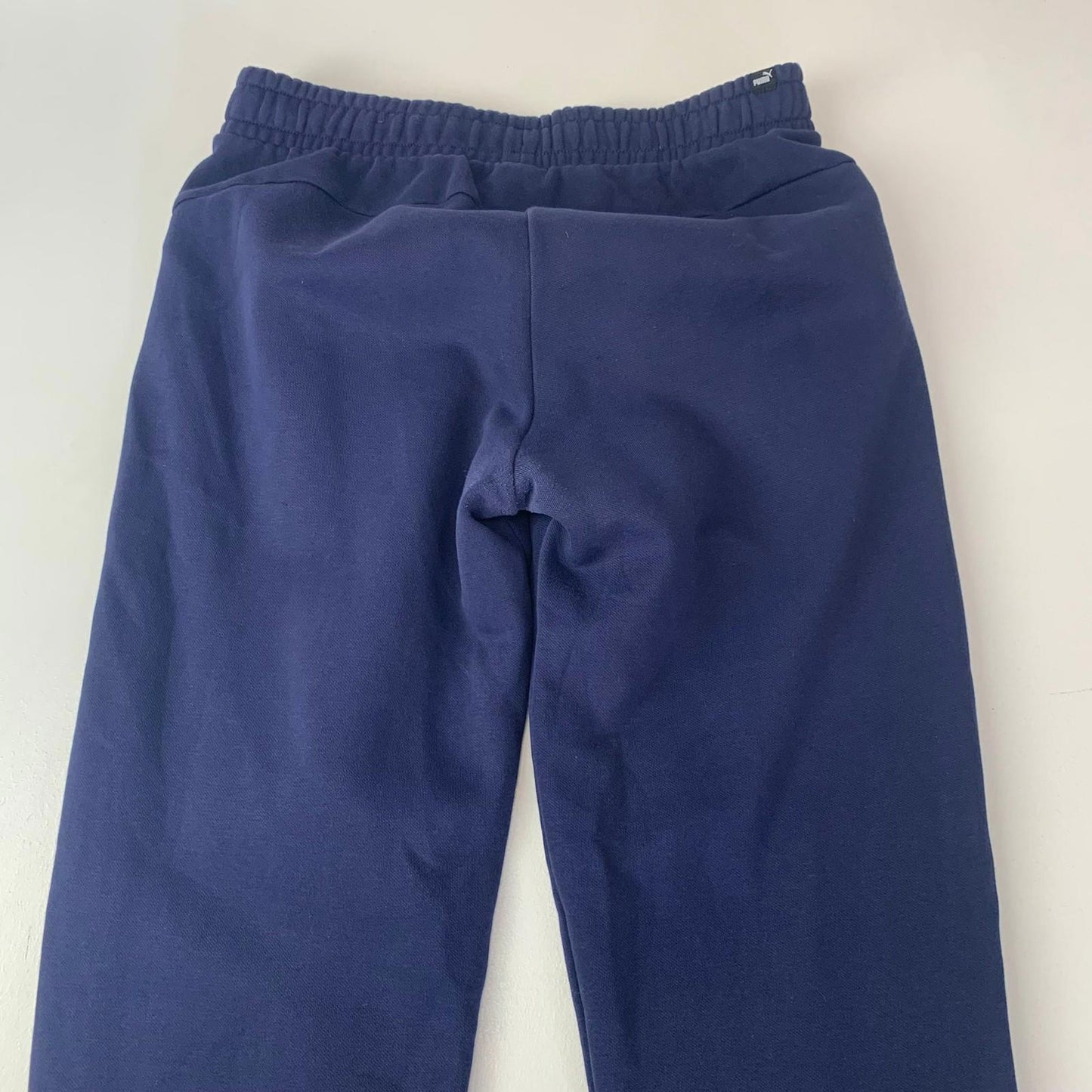 Puma Joggers Athletic Elastic Waist Cuffed Navy Blue Mens L