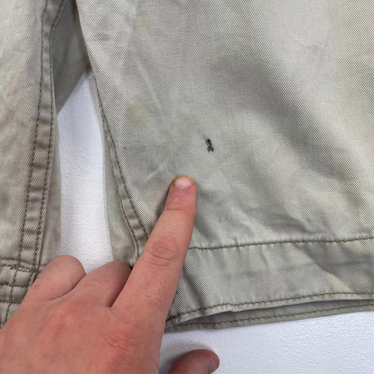 NAUTICA JEANS Shorts Cargo Style Beige Cotton Men's Size 33