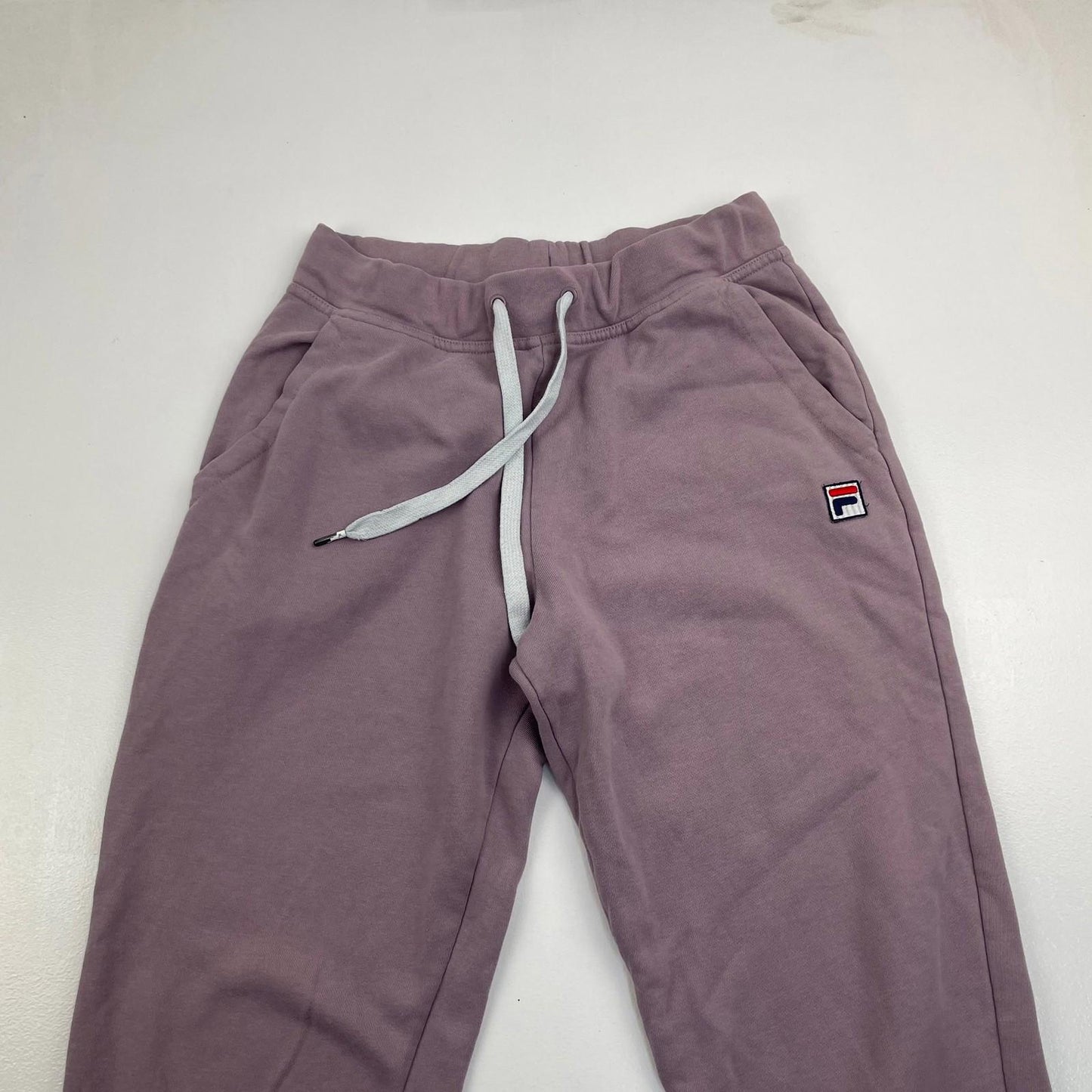 Fila Sweatpants Jogger Style Elastic Waist Logo Womens Purple UK M