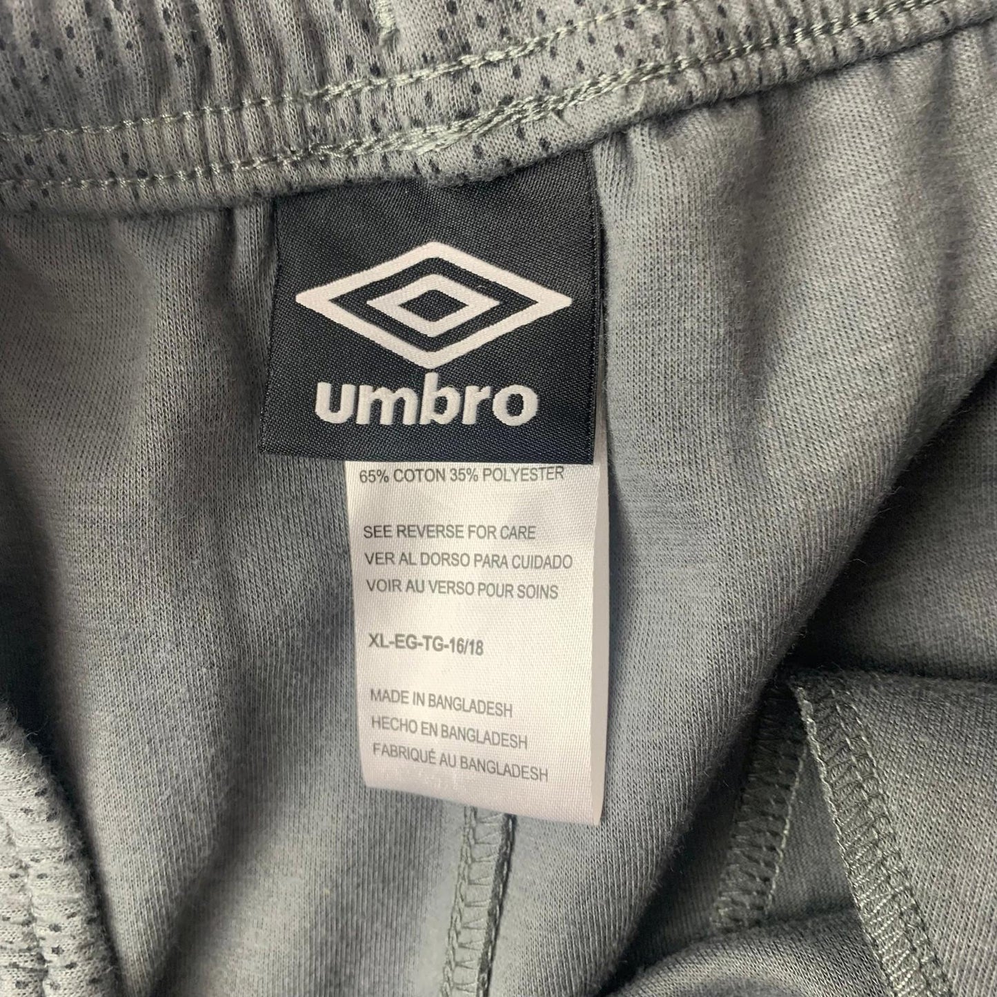 Umbro Activewear Trousers Jogger Style Patterned Grey Boys Size XL-16/18