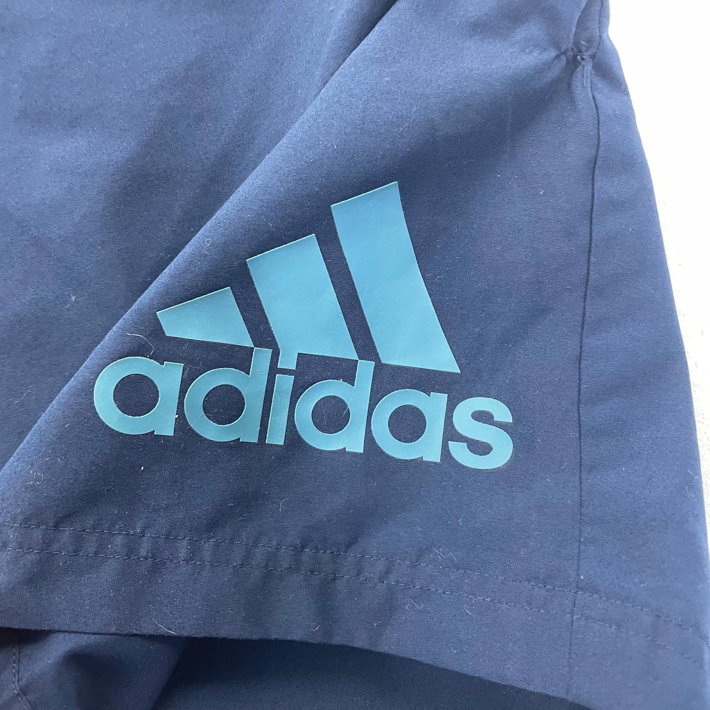 Adidas Athletic Shorts Blue Elastic Waist Drawstring Mens M