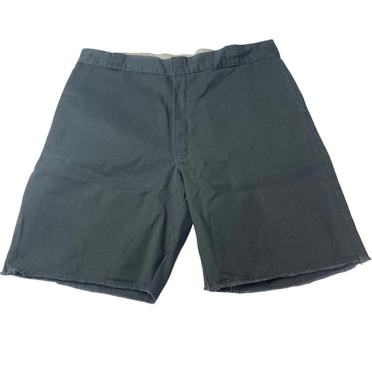 Dickies Loose Fit Shorts Workwear Frayed Hem Grey Mens Size W38