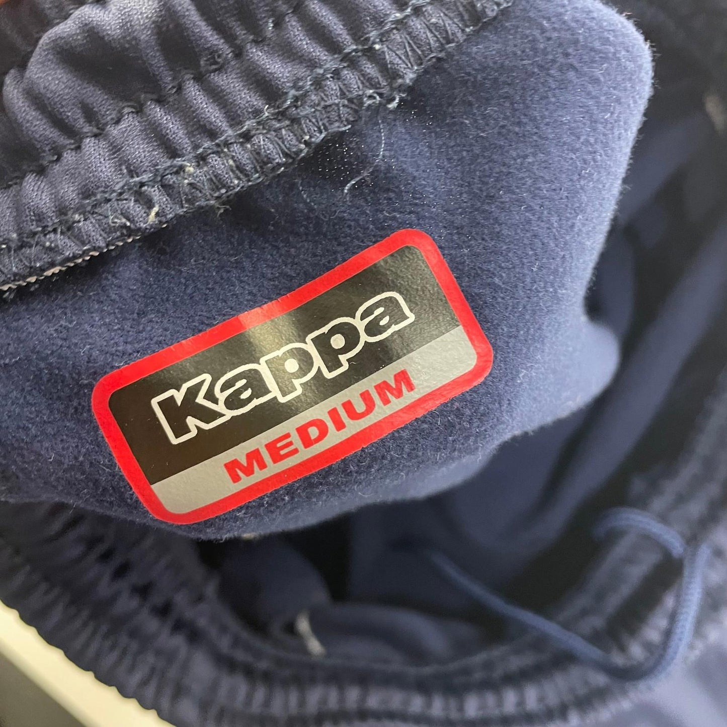 Kappa Track Pants Logo Printed Casual Jogger Navy Blue Mens Medium