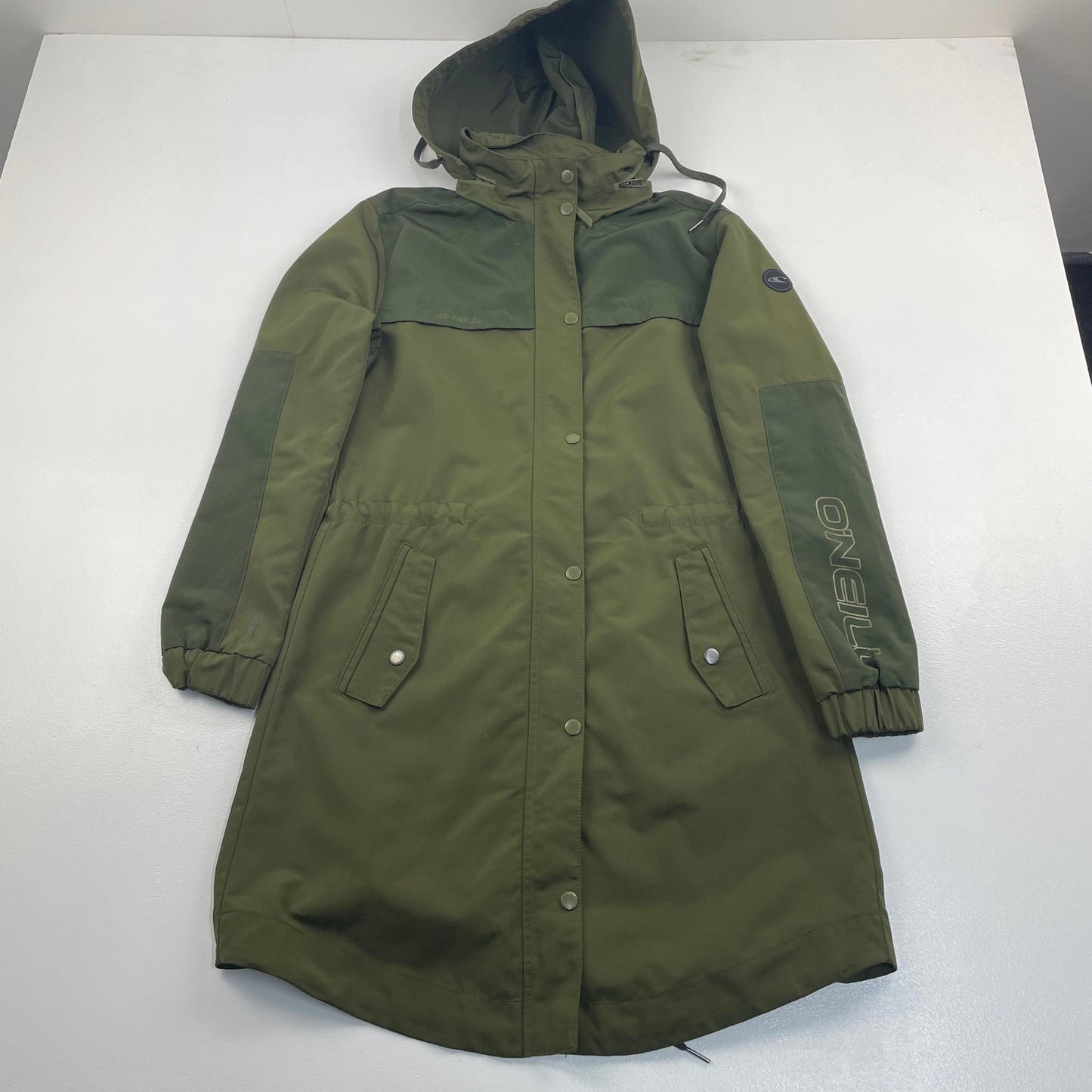 Women’s O’neill Green Long Hyperdry Water Repellent Jacket , Size Small