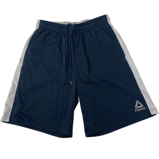 REEBOK Men's Athletic Shorts Mesh Lined Drawstring Blue S