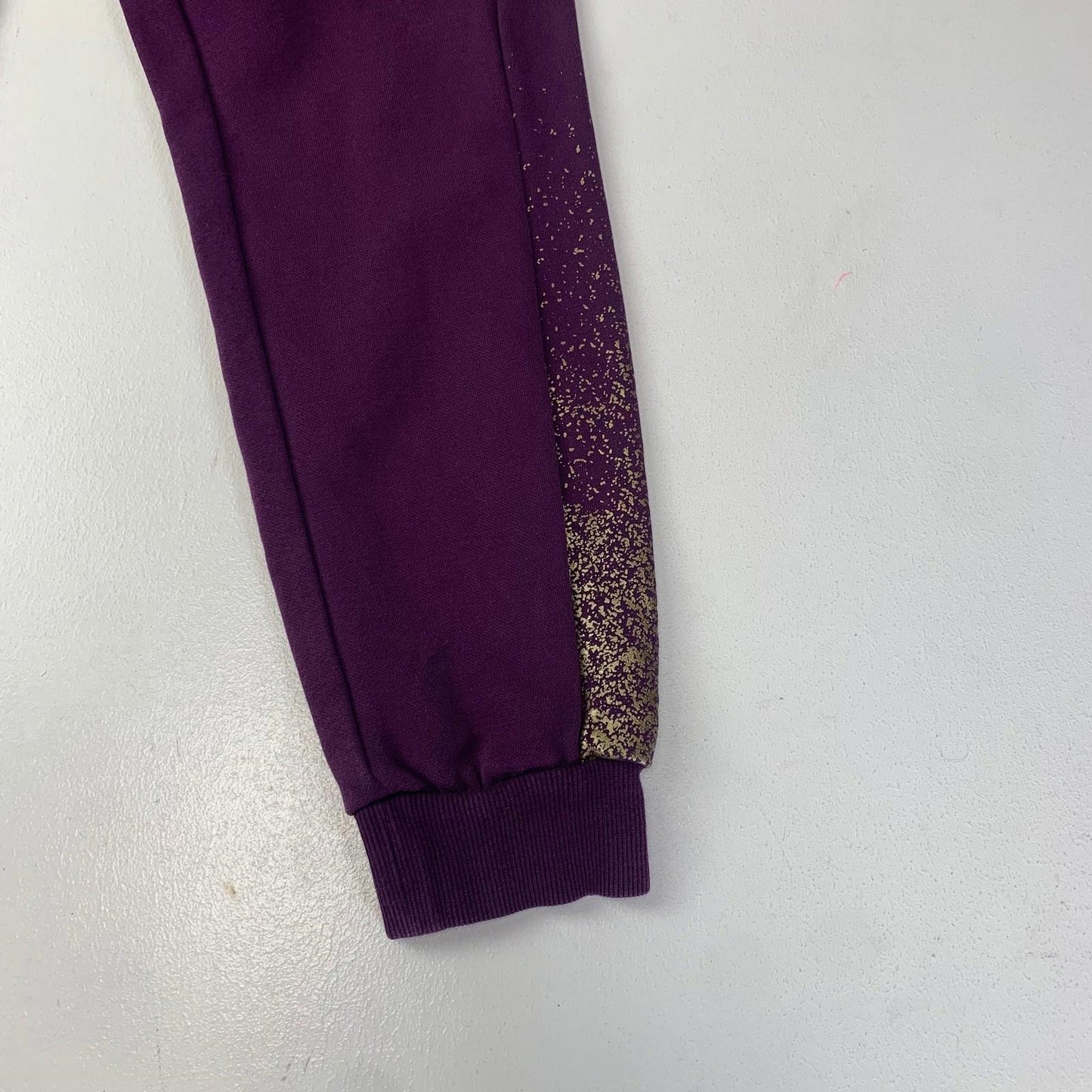 Puma Jogger Trousers Glitter Accents Purple Womens Medium