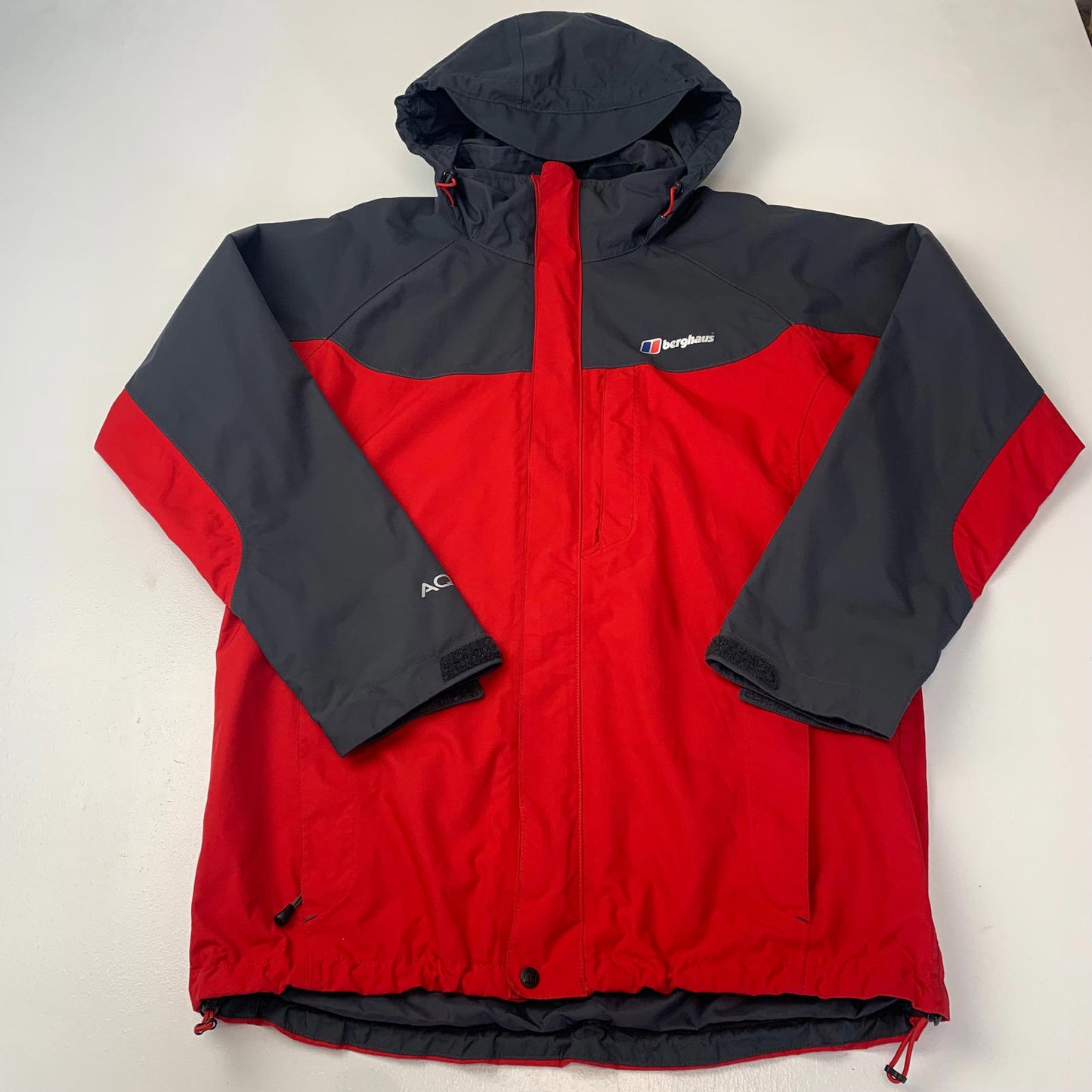 Mens BERGHAUS AQ2 Jacket / Small / Red & Grey / Hiking  / Camping / Climbing