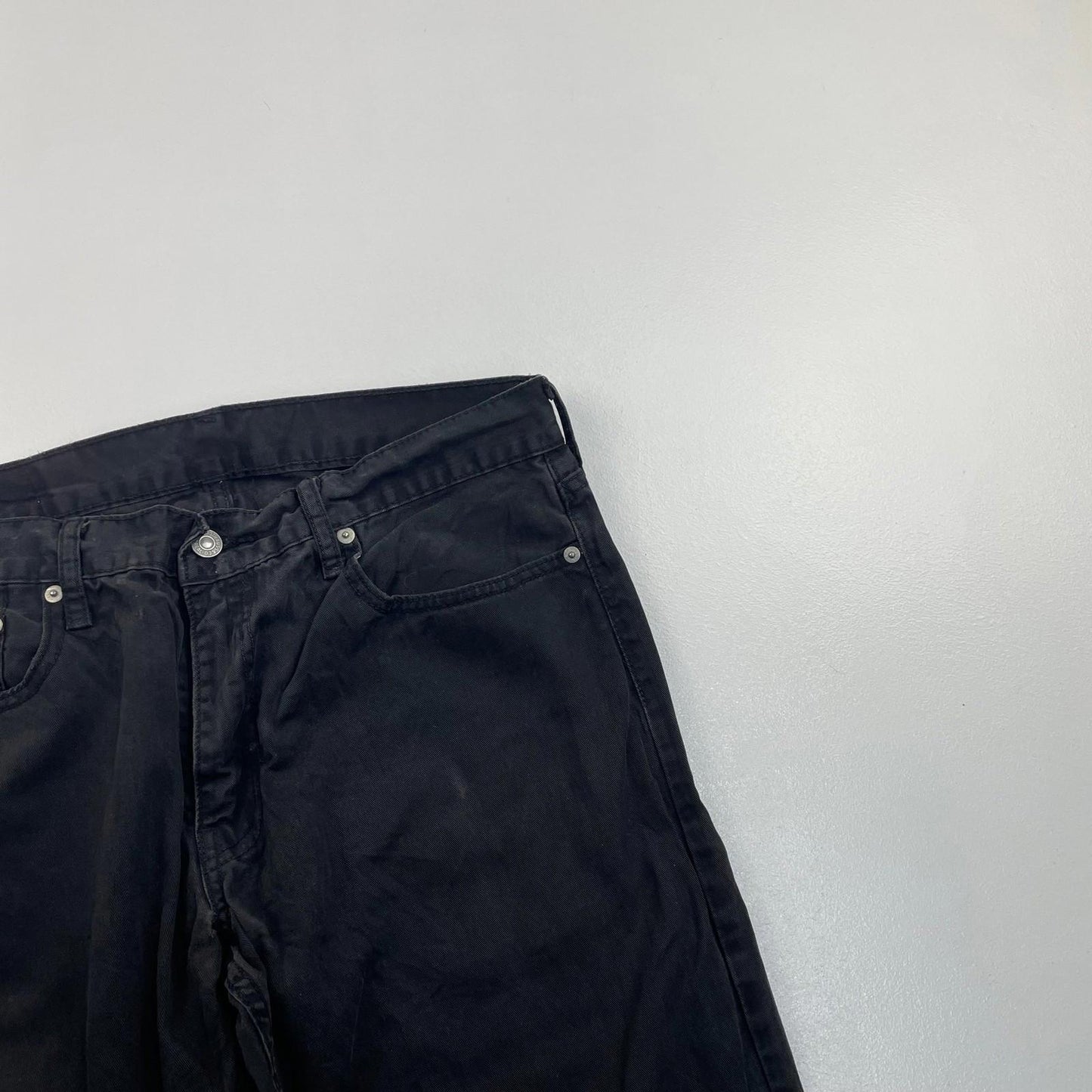 LEVI'S 514 Straight Leg Jeans Black Denim Womens Size 32 x 32