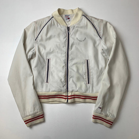 Girls TOMMY HILFIGER Cream Jacket / Back Spellout / 12-13 yrs