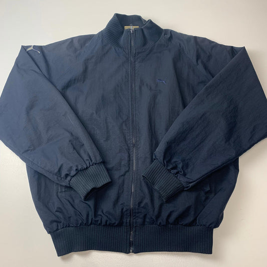 Men’s Vintage PUMA Bomber Jacket / Blue / XXL / 2XL