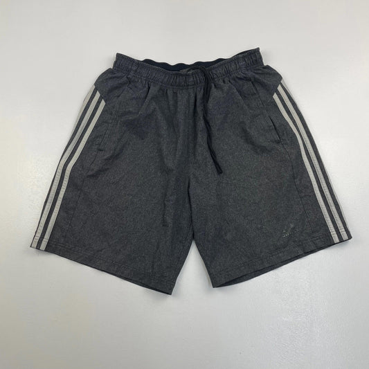 Men’s ADIDAS Grey 3-Stripe Athletic Sport Shorts , Size L