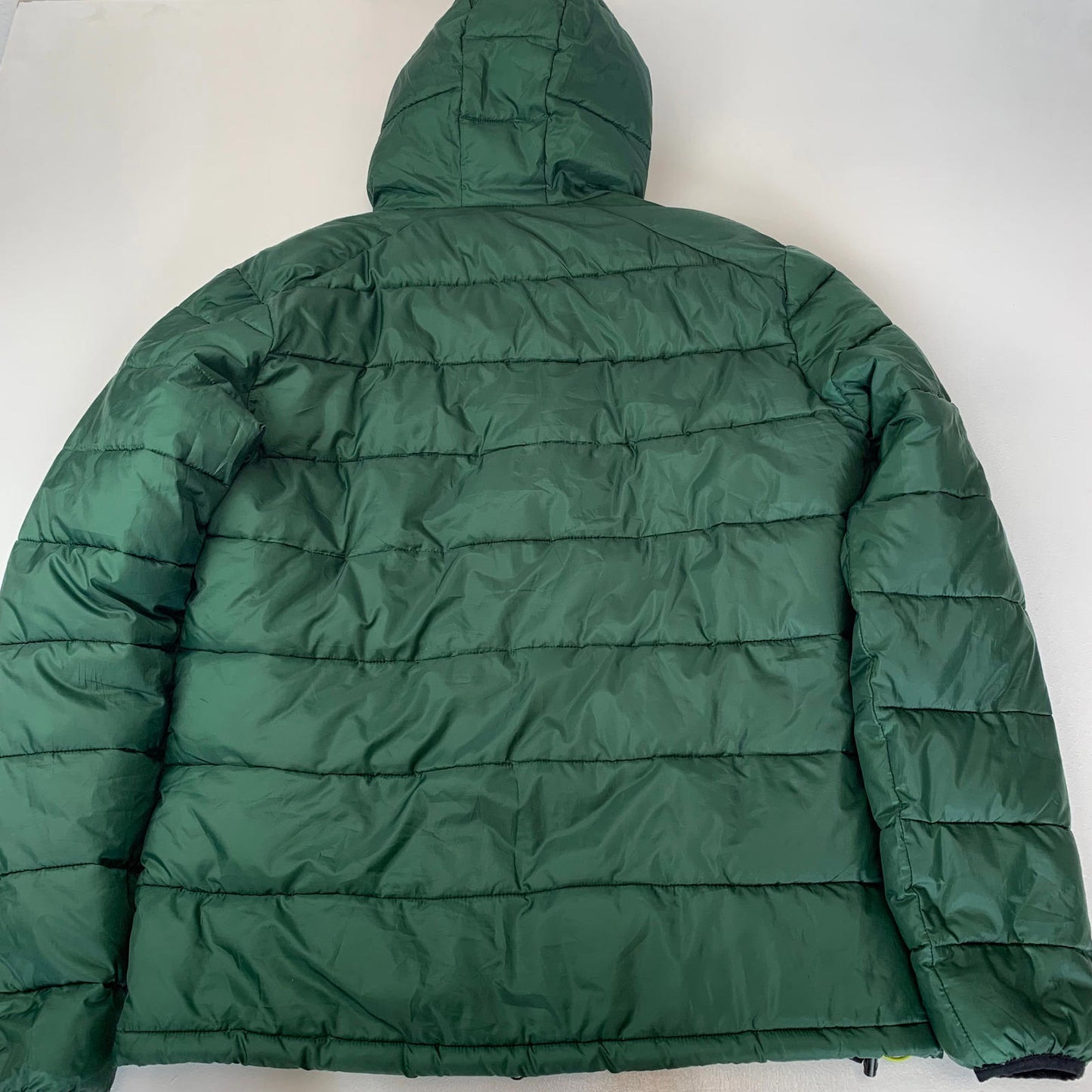Unisex Kappa L - XL Green Puffer Jacket / Hood