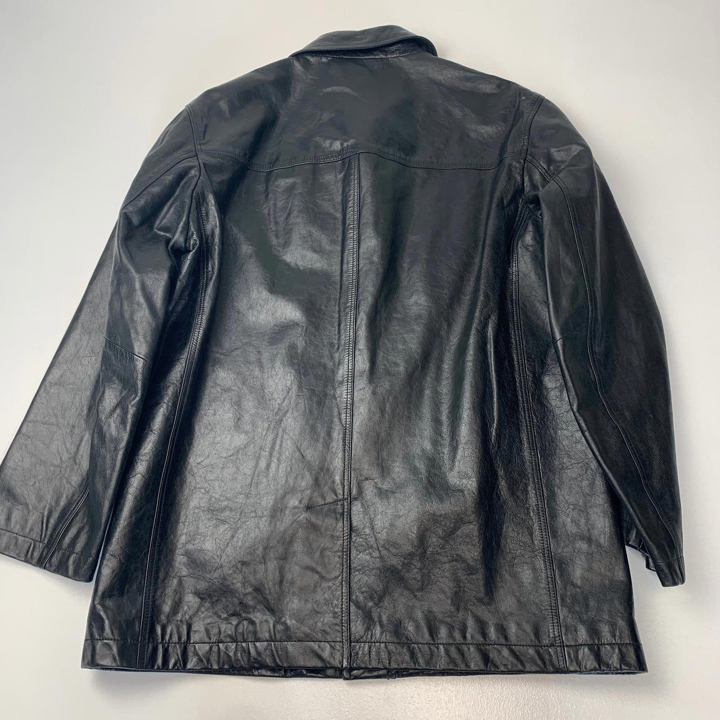 Mens HUGO BOSS Goat Skin Leather Jacket / Black / Eu 46 / Small