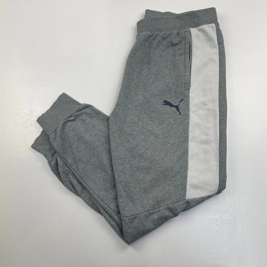 Men’s PUMA Grey Spellout Logo Joggers , Sweatpants , Size XL