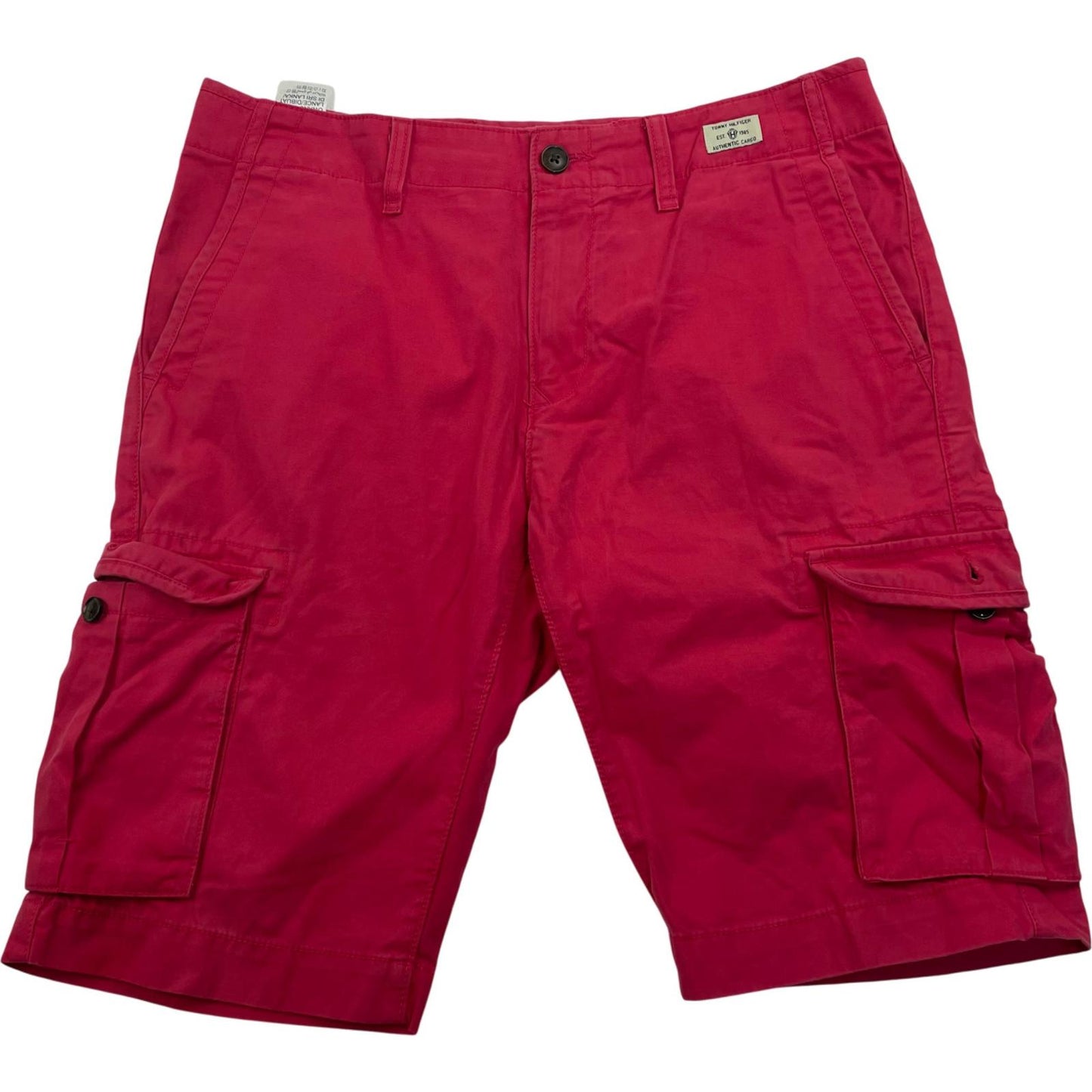 Tommy Hilfiger Cargo Shorts Classic Red Mens Label Size W 31