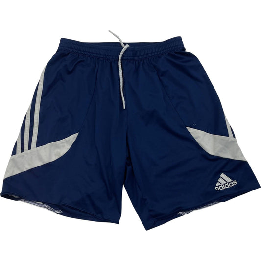 ADIDAS Activewear Shorts Athletic Blue White Stripe Drawstring Mens S