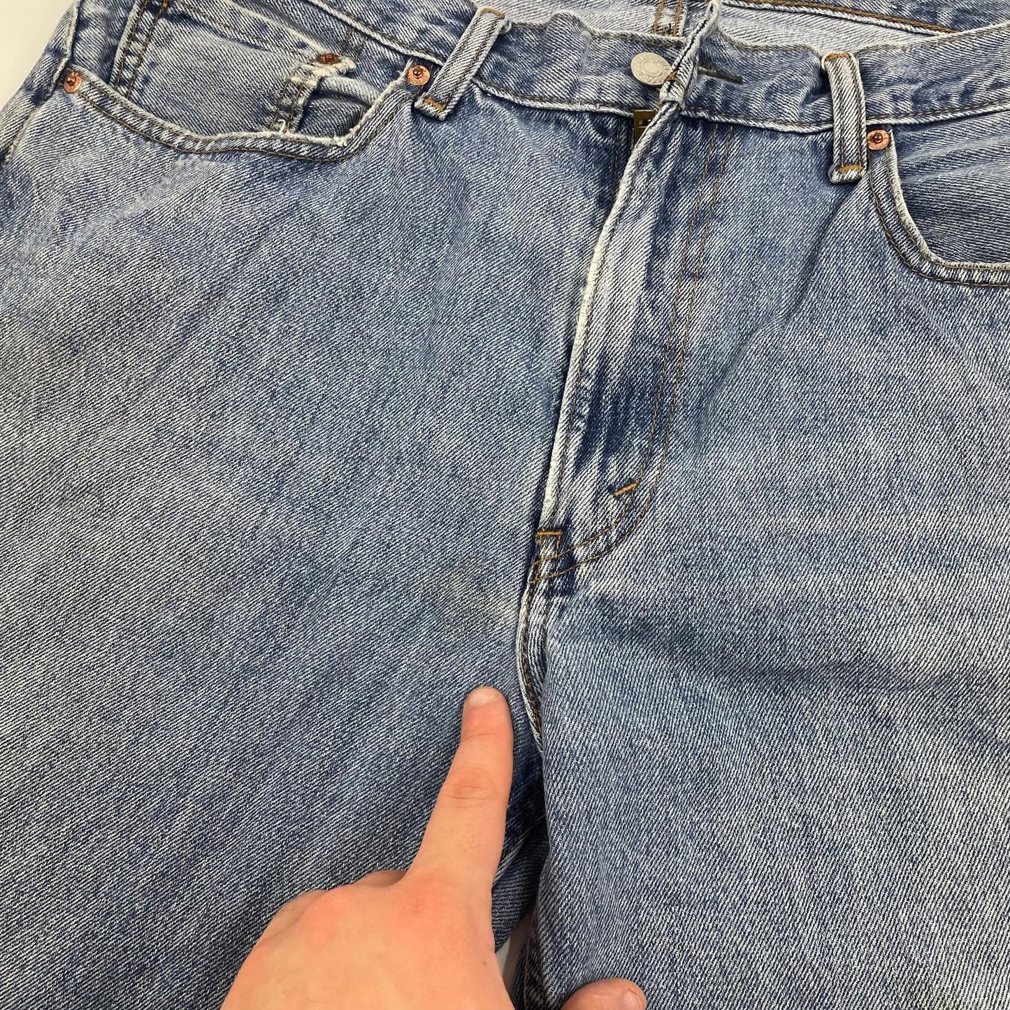 LEVI'S 516 Straight Leg Classic Denim Jeans Blue Vintage Mens 36W 30L