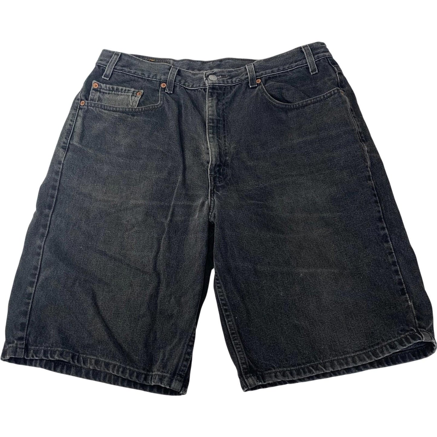 Levi's 550 Relaxed Fit Denim Shorts Classic Washed Black Mens Label Size 38
