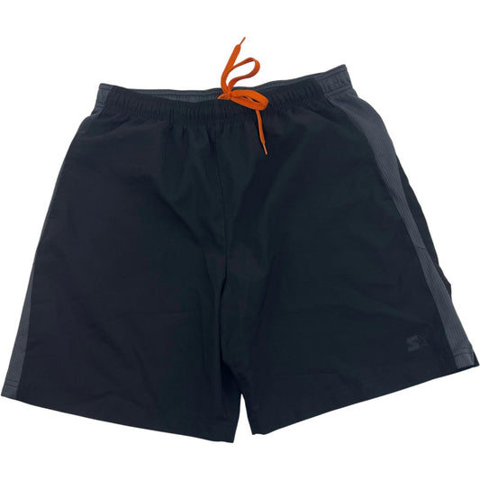STARTER Athletic Activewear Shorts Black Orange Mens M