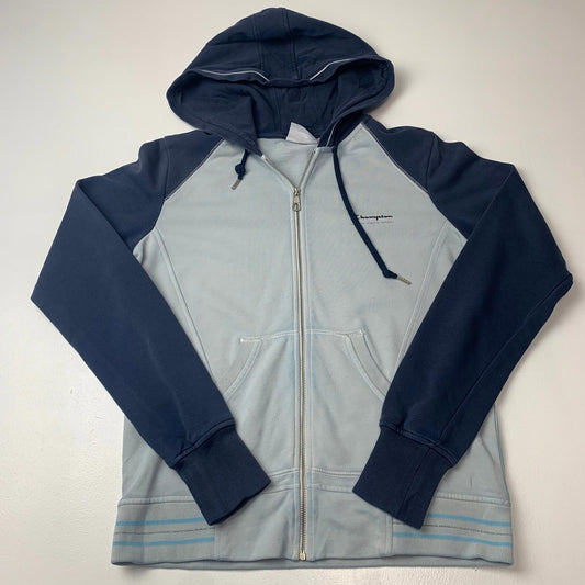 Girls CHAMPION Full Zip Hoodie / Blue / 13-14yrs