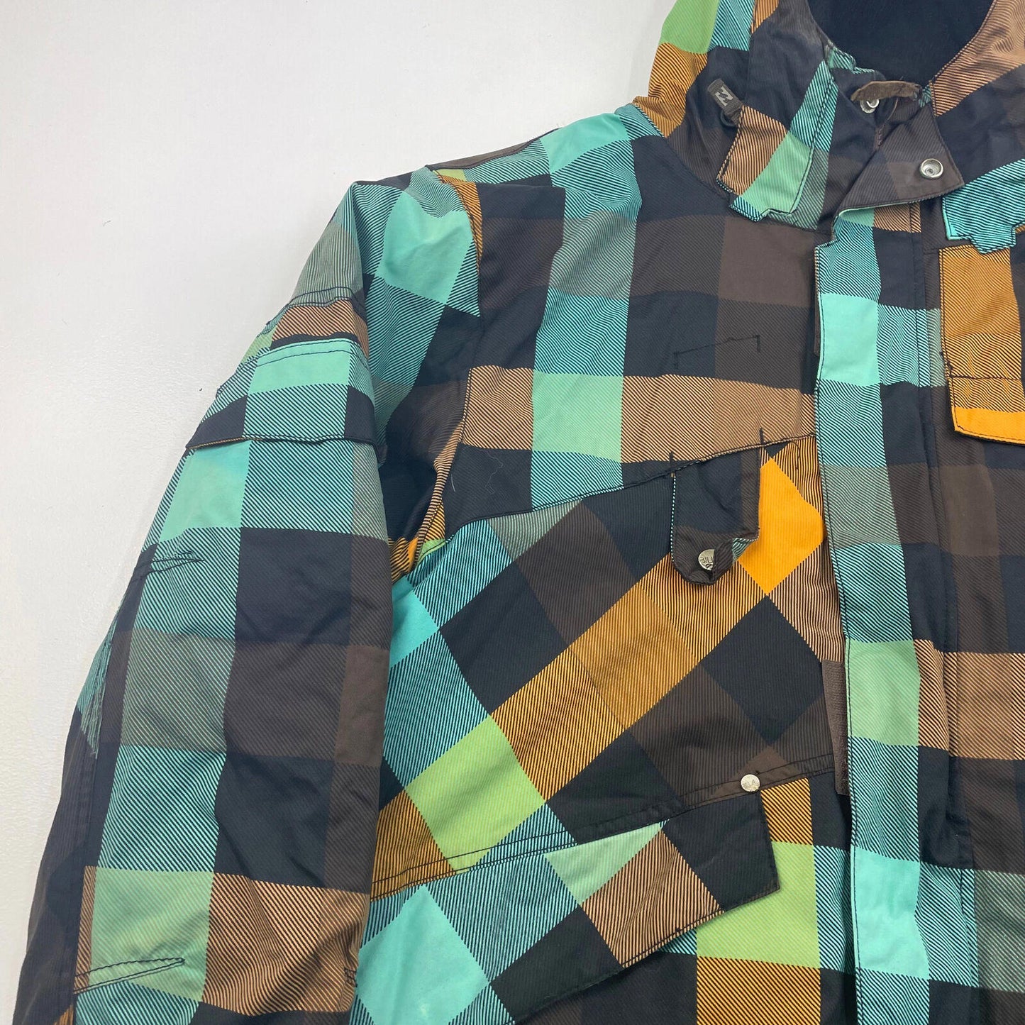 Men’s BILLABONG Multicoloured Tartan Sorient Ski Jacket , Size M