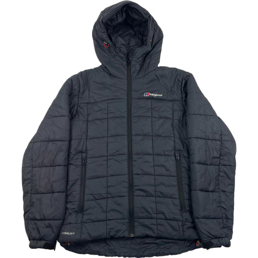 BERGHAUS Puffer Jacket Hydrloft Insulated Black Hooded Mens XS