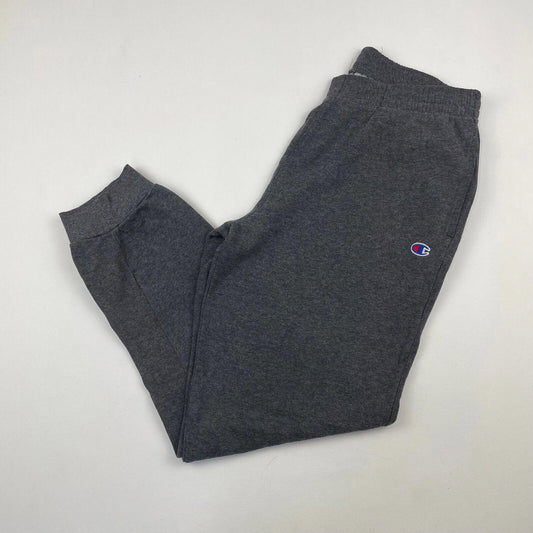 Men Grey CHAMPION Spellout Joggers , Size Medium