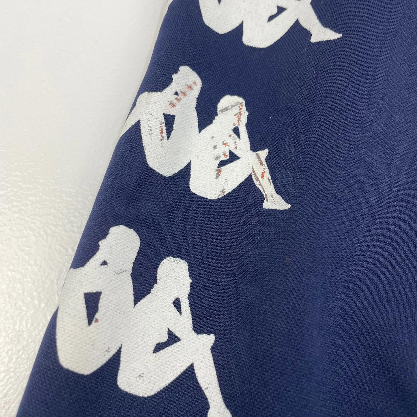Kappa Track Pants Logo Printed Casual Jogger Navy Blue Mens Medium