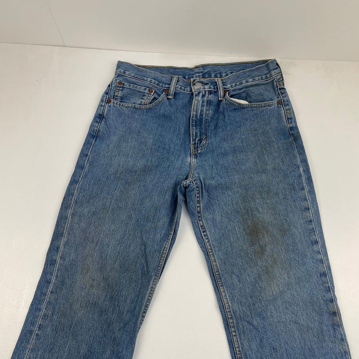 LEVI'S 516 Straight Leg Vintage Blue Denim Jeans Mens W32 L32