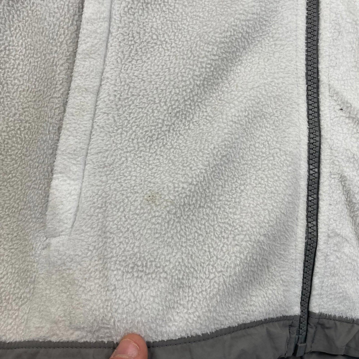 THE NORTH FACE Fleece Jacket Warm Outdoor Grey White Womens M